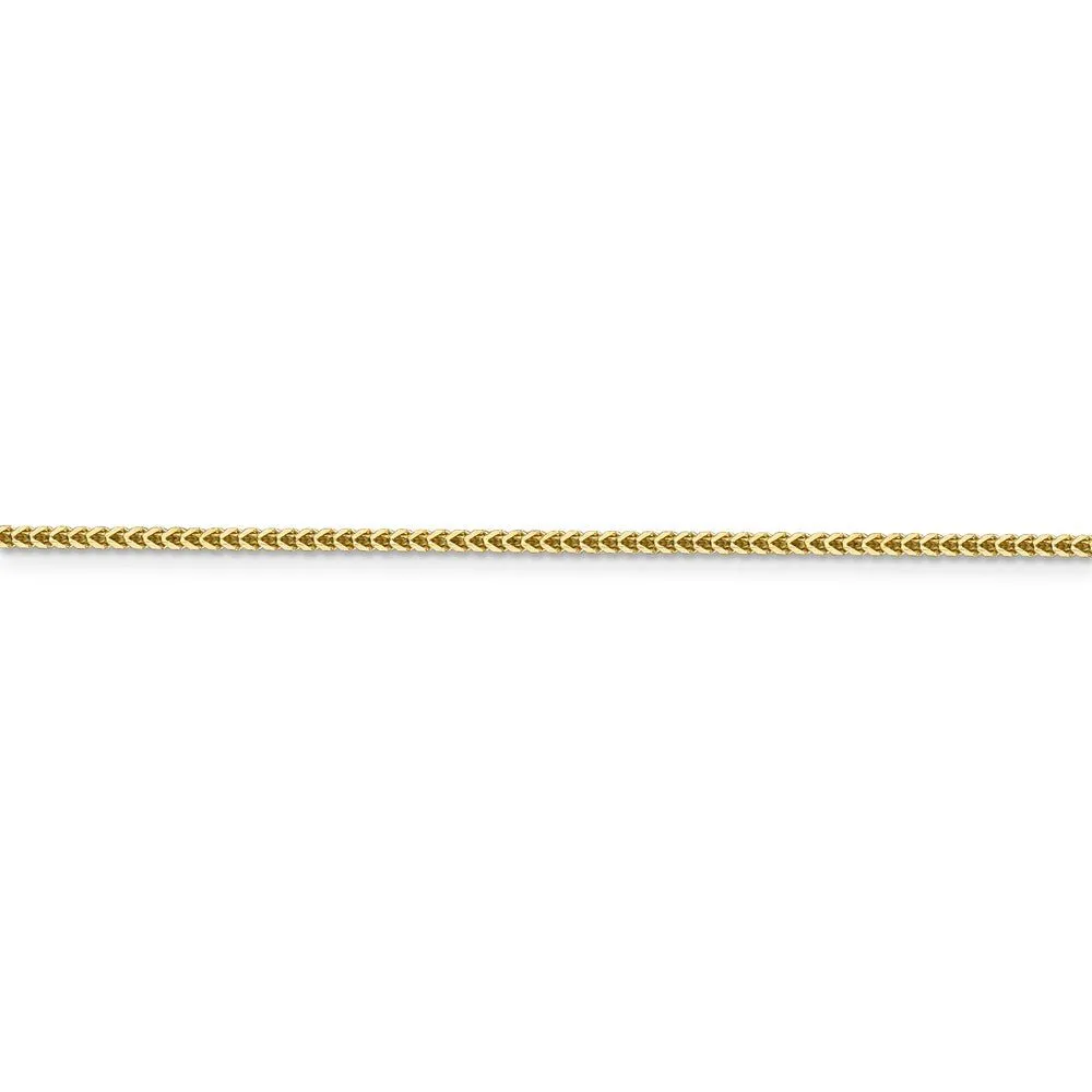 1.3mm, 14k Yellow Gold, Solid Franco Chain Bracelet