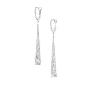 14k White Gold Diamond Earrings
