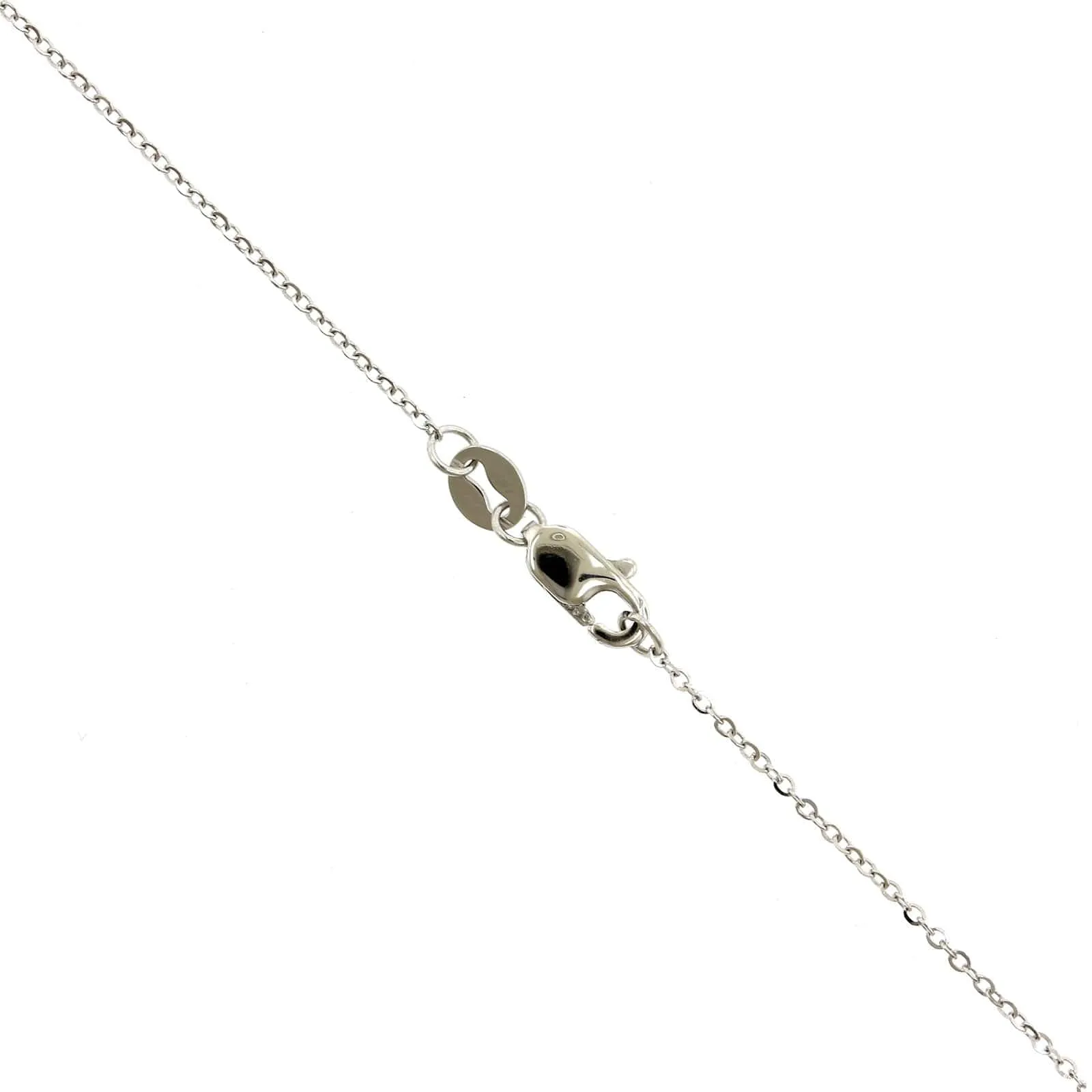 14K White Gold Oval Citrine Diamond Halo Necklace