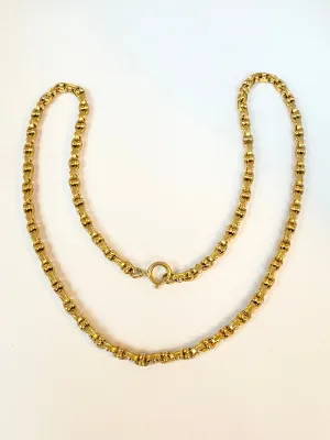 16 inch 9ct Gold Vintage Fancy Link Chain (9.03g)