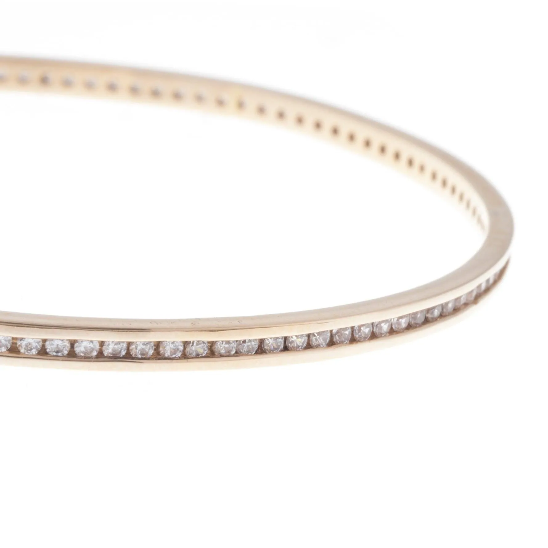 18ct Rose Gold Cubic Zirconia Bangles B-7333