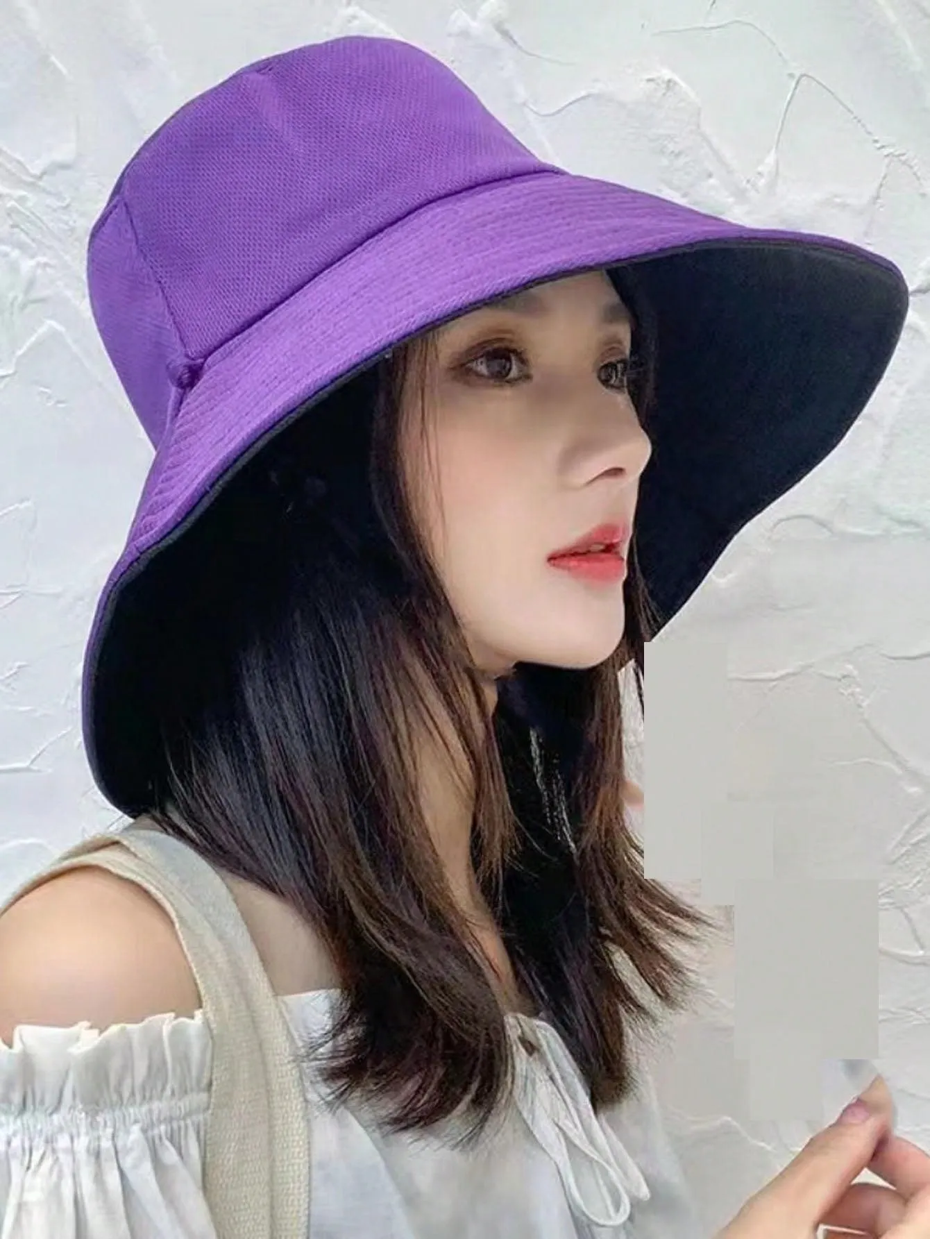 1pc Ladies Double-Sided Fisherman Hat With Wide Brim For Sun Protection, UV-Protection And Beach, Versatile Style
