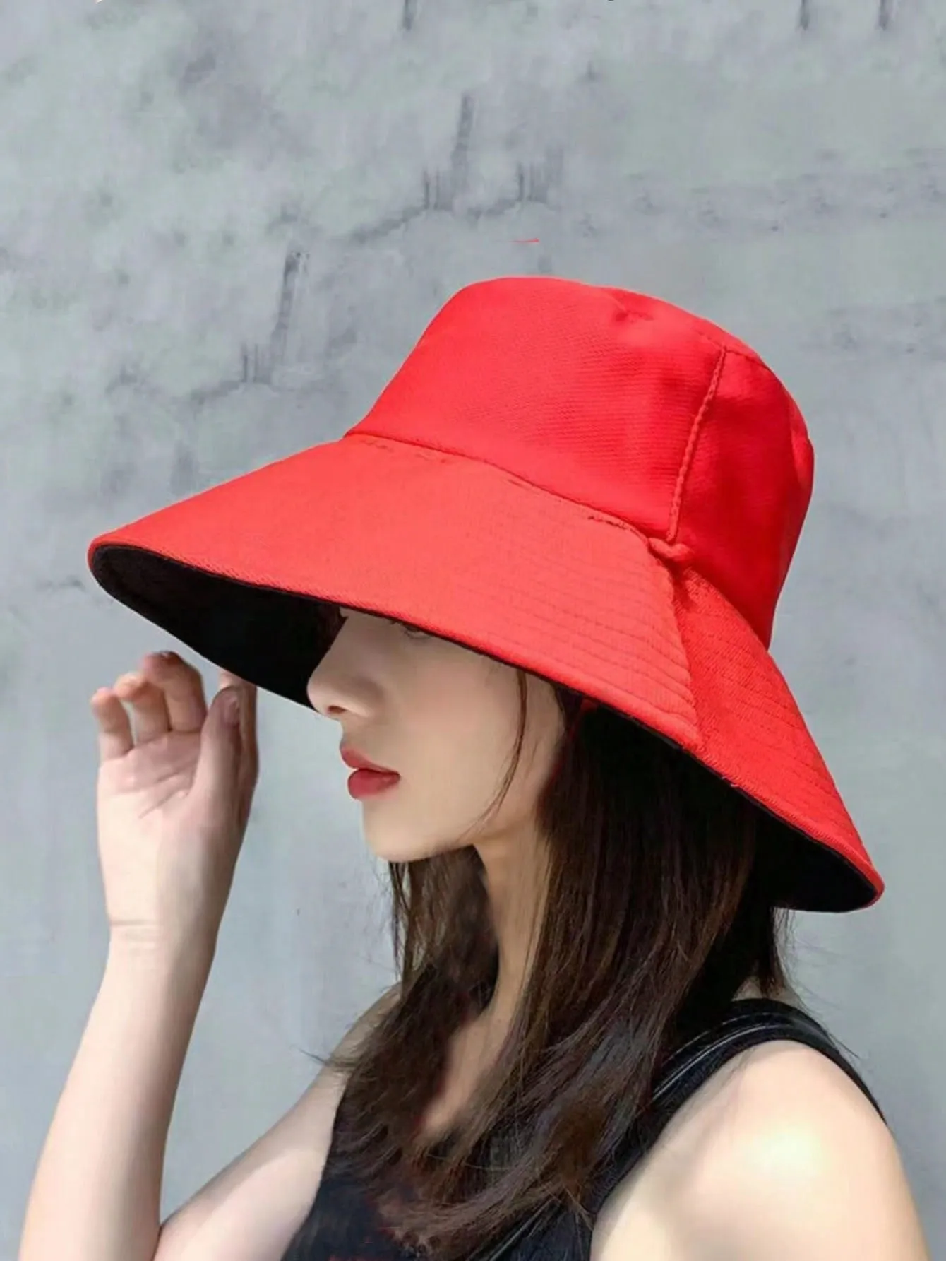 1pc Ladies Double-Sided Fisherman Hat With Wide Brim For Sun Protection, UV-Protection And Beach, Versatile Style