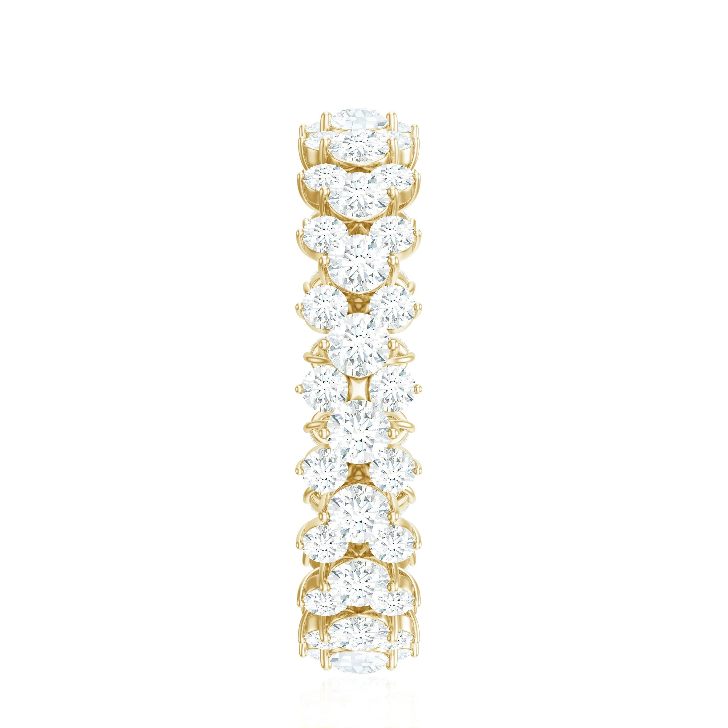 3.50 CT Prong Set Simulated Diamond Full Eternity Band Ring