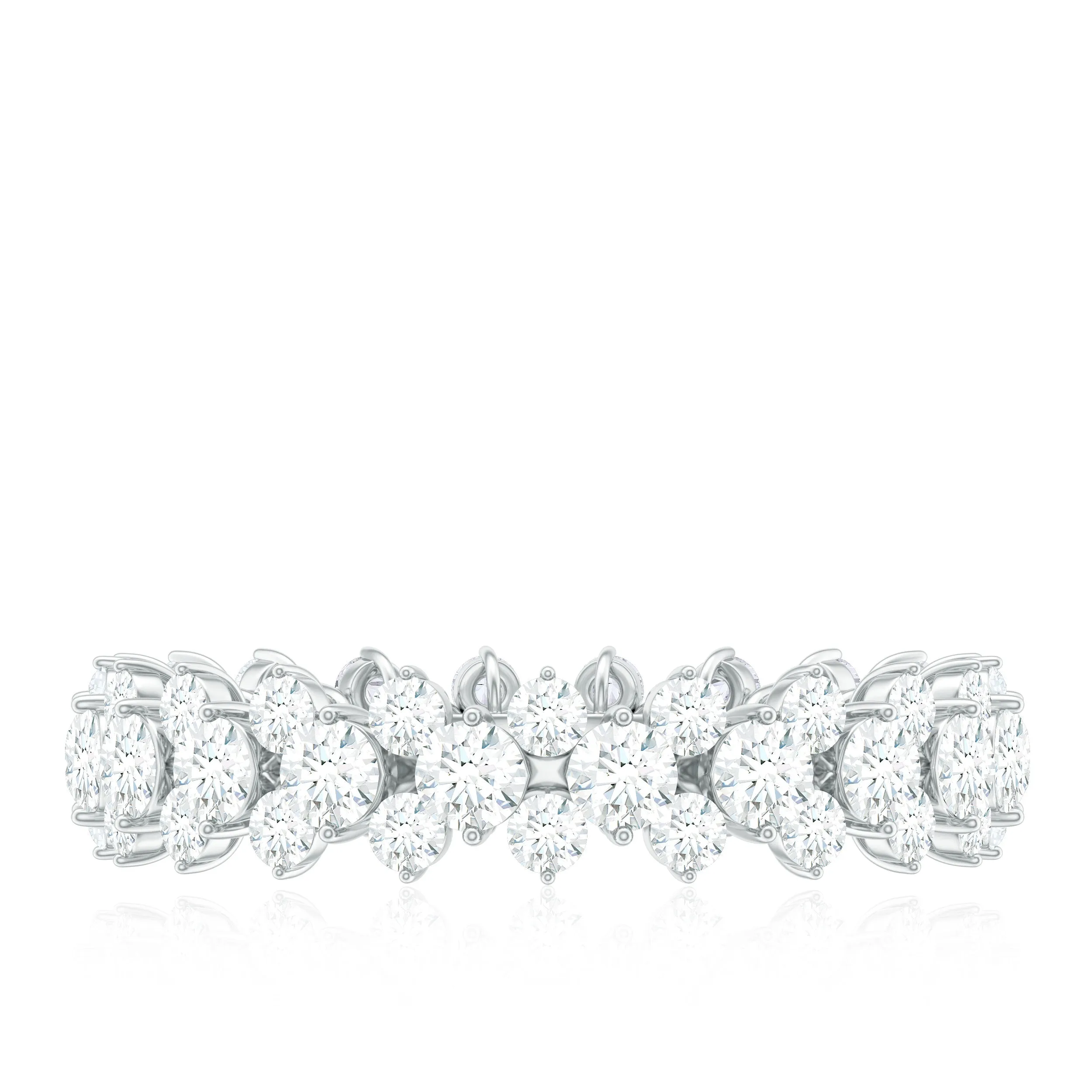 3.50 CT Prong Set Simulated Diamond Full Eternity Band Ring