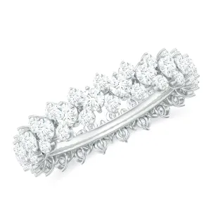 3.50 CT Prong Set Simulated Diamond Full Eternity Band Ring