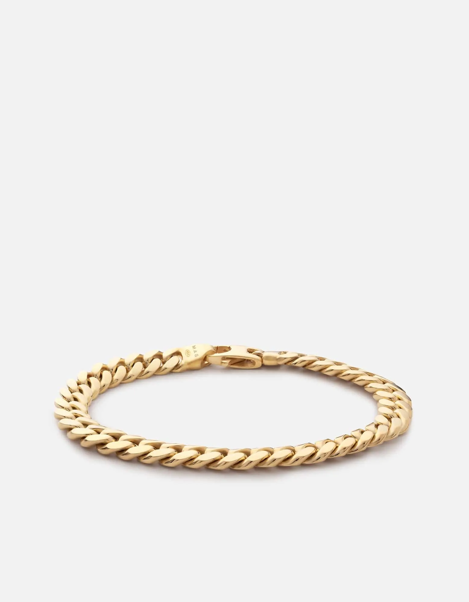 6.5mm Cuban Chain Bracelet, Gold Vermeil