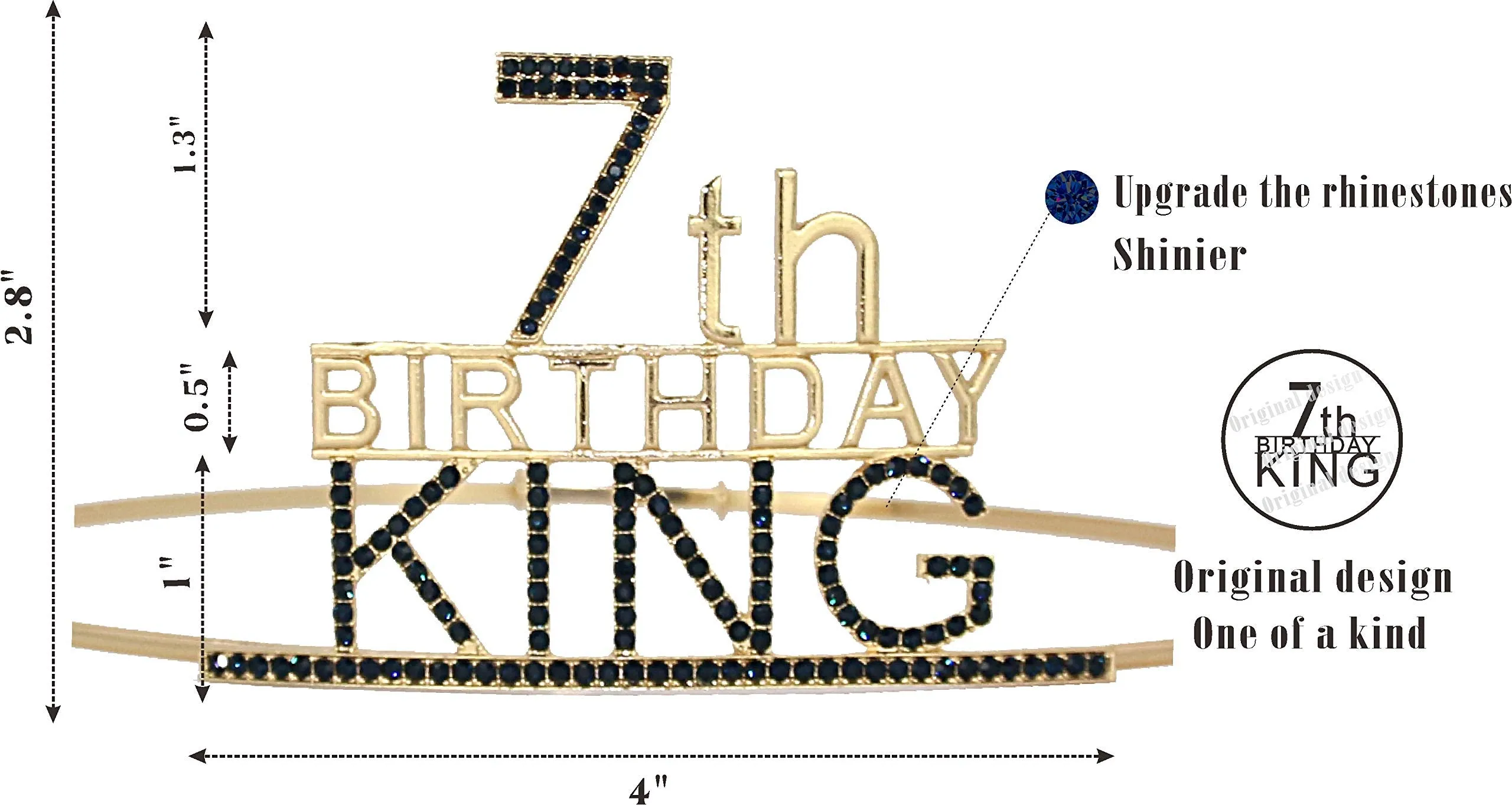 7th Birthday Crown for Boy, 7th Birthday Gift, 7 Birthday Decorations, 7th Birthday Gifts