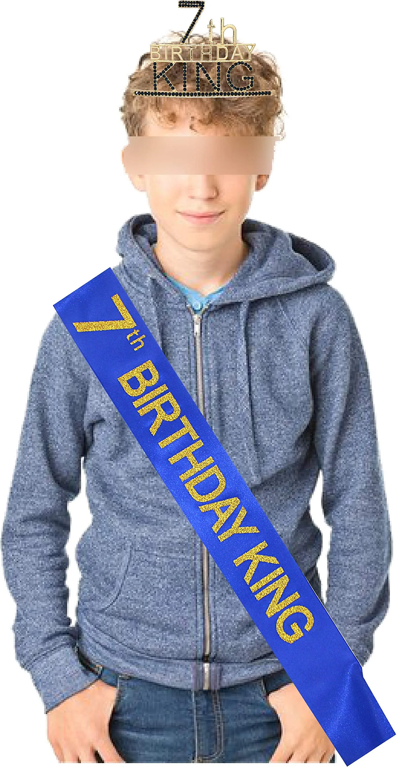 7th Birthday Crown for Boy, 7th Birthday Gift, 7 Birthday Decorations, 7th Birthday Gifts