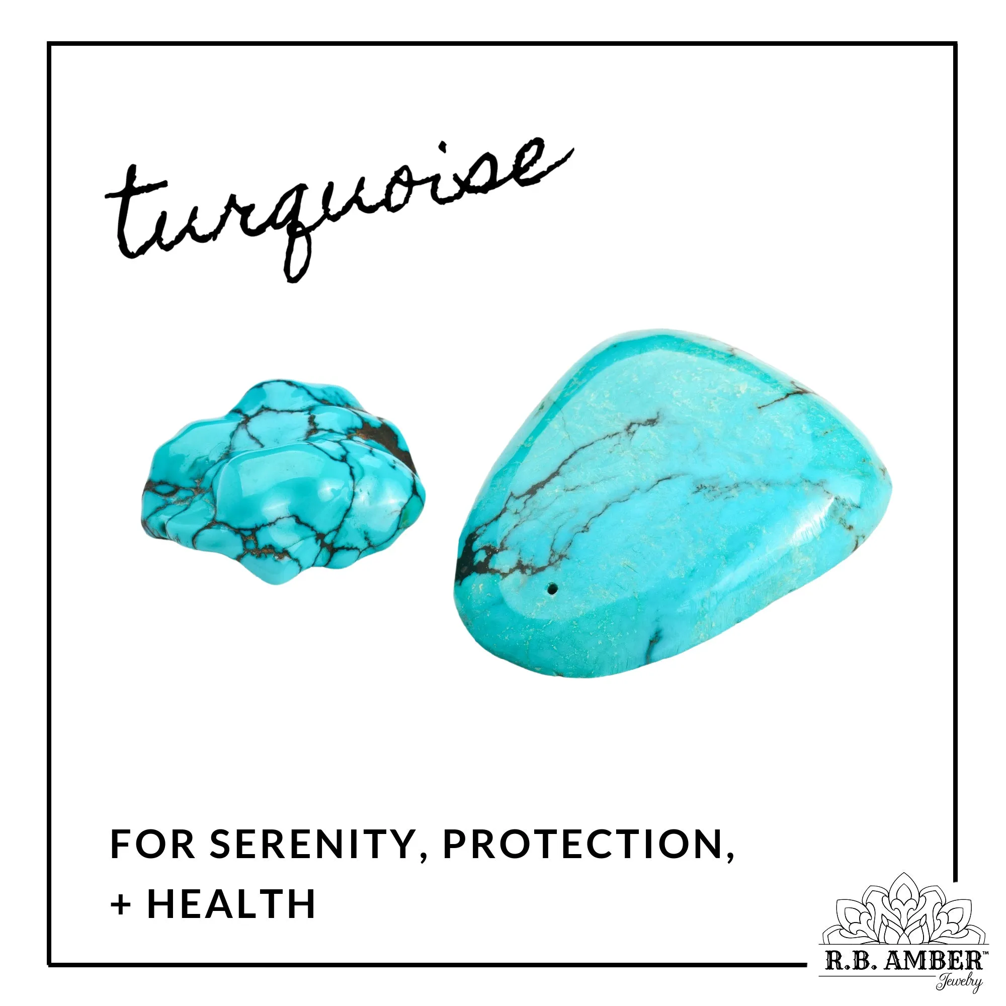 Adults | Turquoise   Cognac Amber Anklet