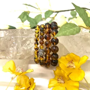 Amber Round Bead Bracelet (Joy and Good Health)