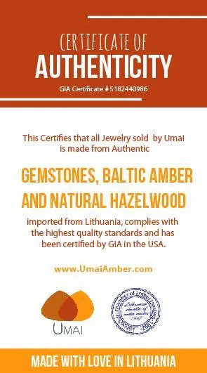 Amethyst and Cognac Bracelet for Natural Pain Relief - Certified Amber, 7 Inches Long