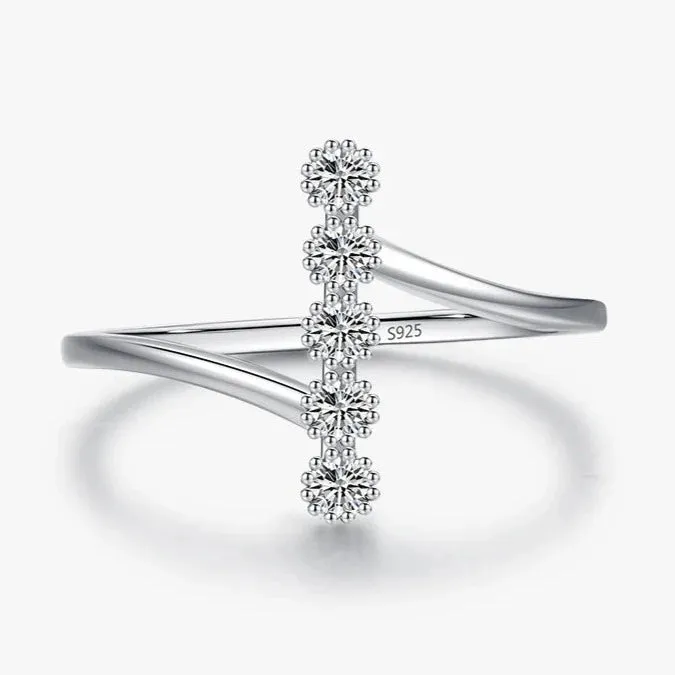 Authentic 925 Sterling Silver Diamond Ring