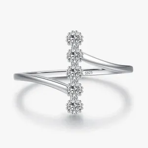 Authentic 925 Sterling Silver Diamond Ring