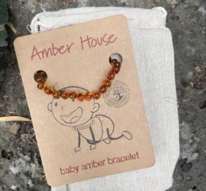 Baby Amber Bracelet- Cognac