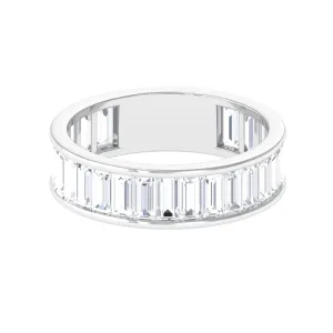 Baguette Cut Zircon Eternity Anniversary Band Ring