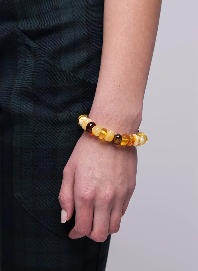 BALTIC AMBER NECKLACE & BRACELET -  POLISHED BEADS