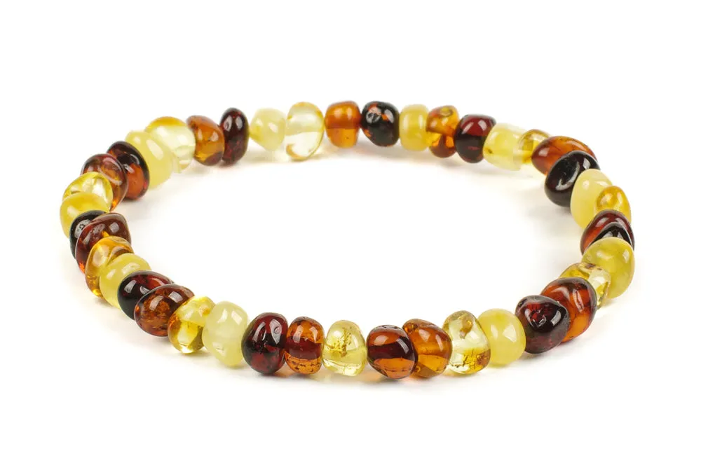BALTIC AMBER NECKLACE & BRACELET -  POLISHED BEADS