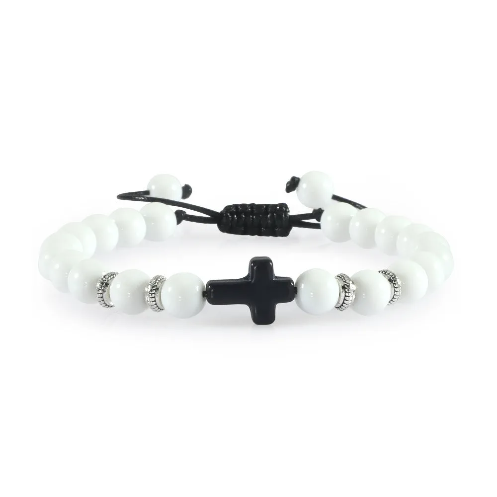 Beaded Prayer Rope Bracelet with Cross