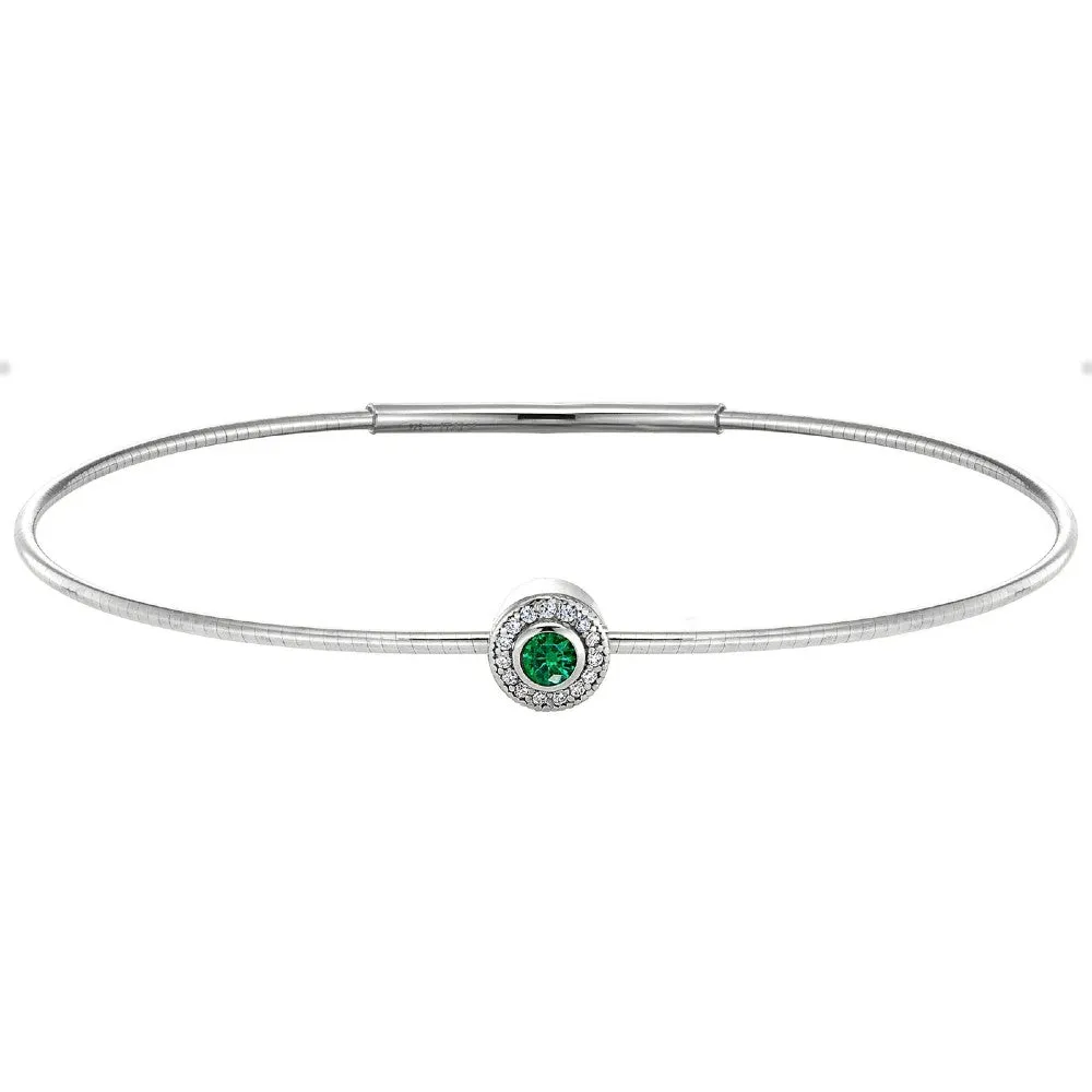 Birth Gems Emerald Bangle