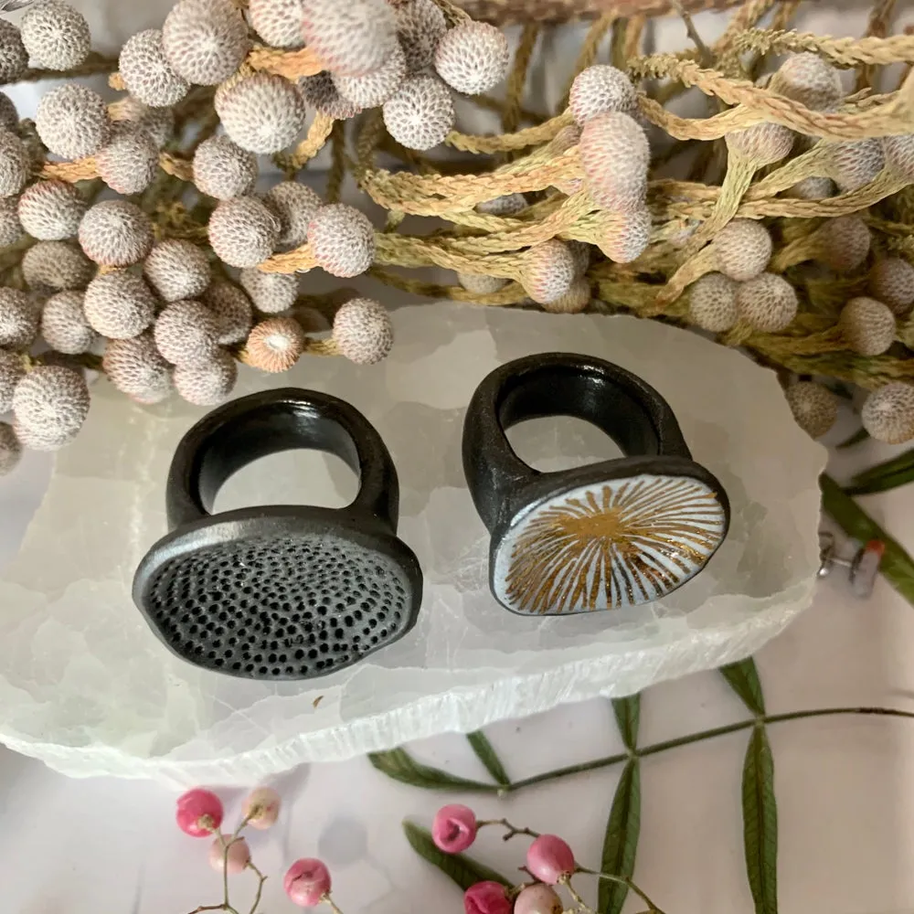 Black porcelain ring, choose one