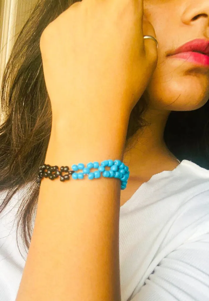 Blue Beaded Bracelet