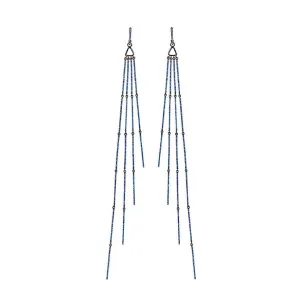 Blue Sapphire Lines Earrings