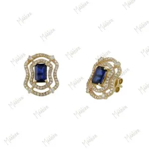 Blue Sapphire Studs