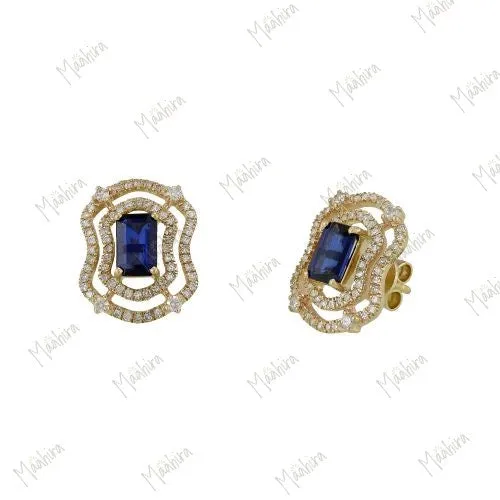 Blue Sapphire Studs