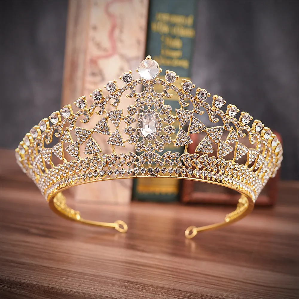 Bridal hair accessories headdress accessories crown exquisite geometric type rhinestone alloy bridal crown