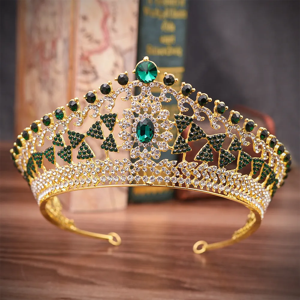 Bridal hair accessories headdress accessories crown exquisite geometric type rhinestone alloy bridal crown