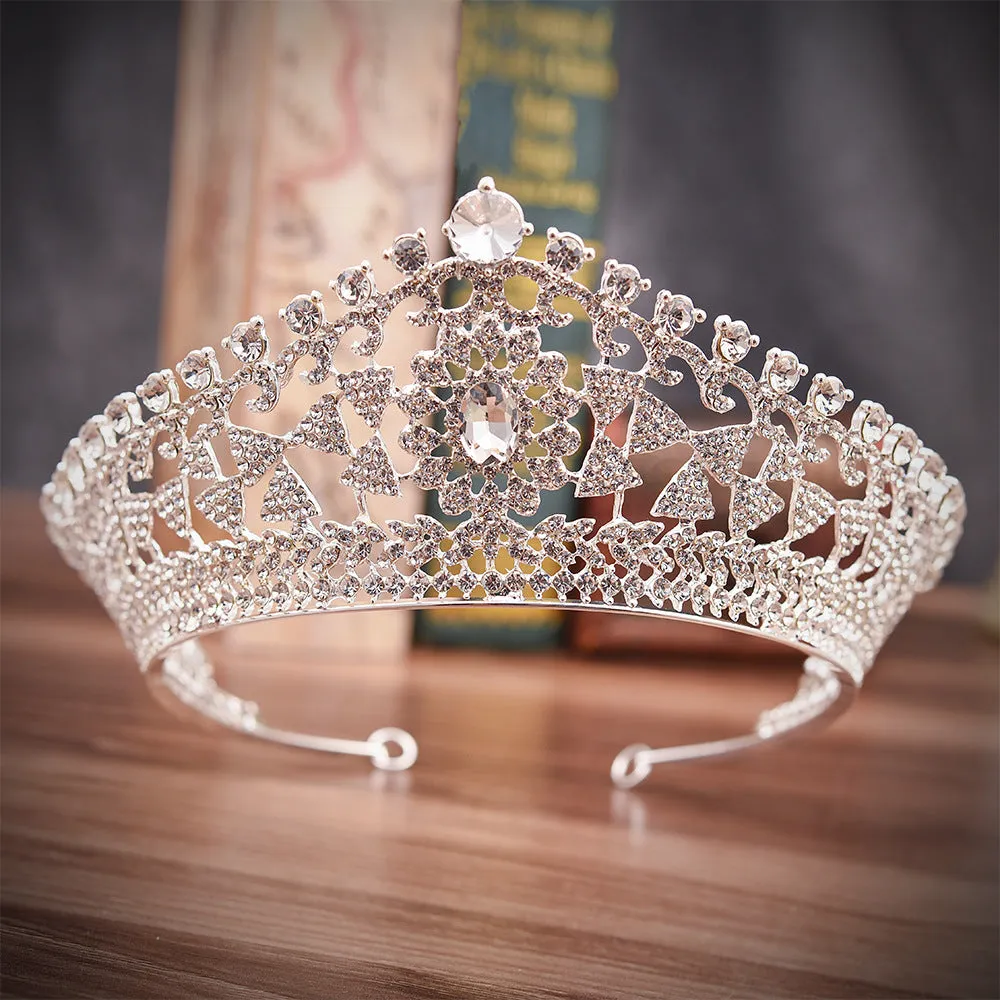 Bridal hair accessories headdress accessories crown exquisite geometric type rhinestone alloy bridal crown