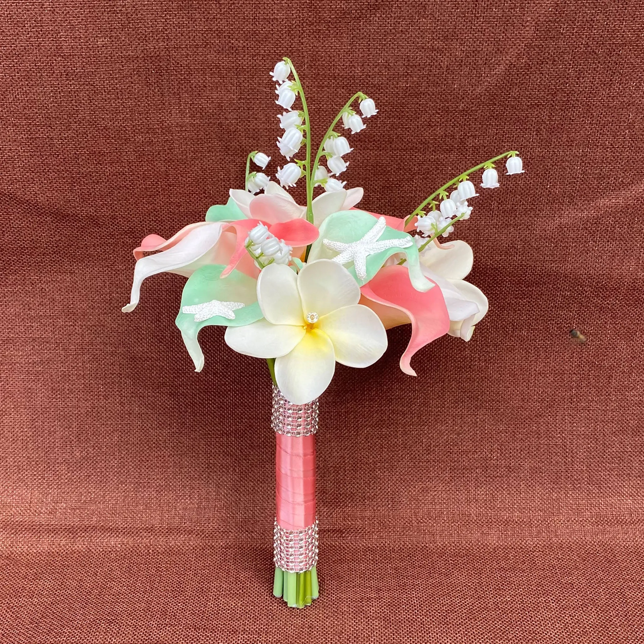 Bridesmaid Beach Wedding Bouquets Fake Calla Lilies Starfish