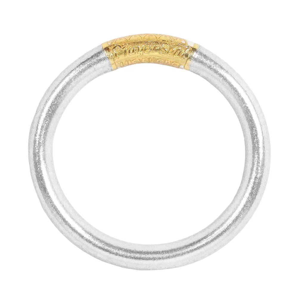 BuDhaGirl SILVER TZUBBIE ALL WEATHER BANGLE® (AWB®) - SERENITY PRAYER