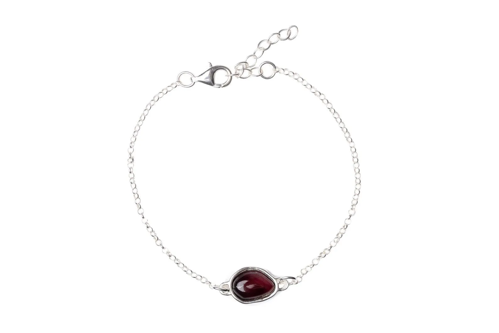 Cherry Amber ELEMENT Link Chain Bracelet - Elegant Baltic Amber Jewelry by Baltic Beauty