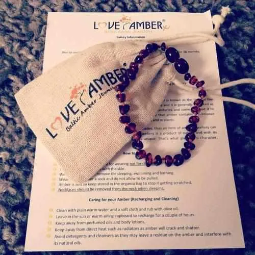 Childs Blackforest Polished Dark Cherry Black Baltic Amber Bead Necklace
