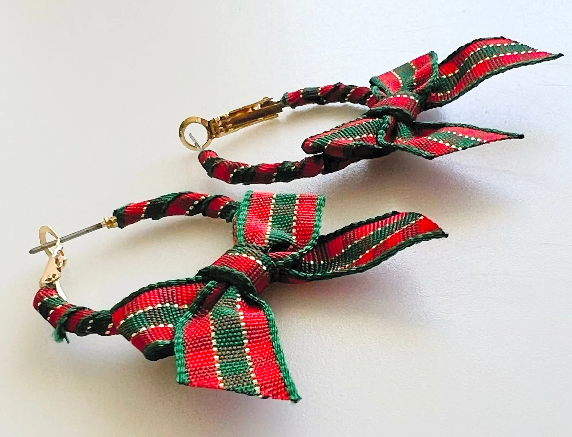 Christmas Bow Dangle Earrings