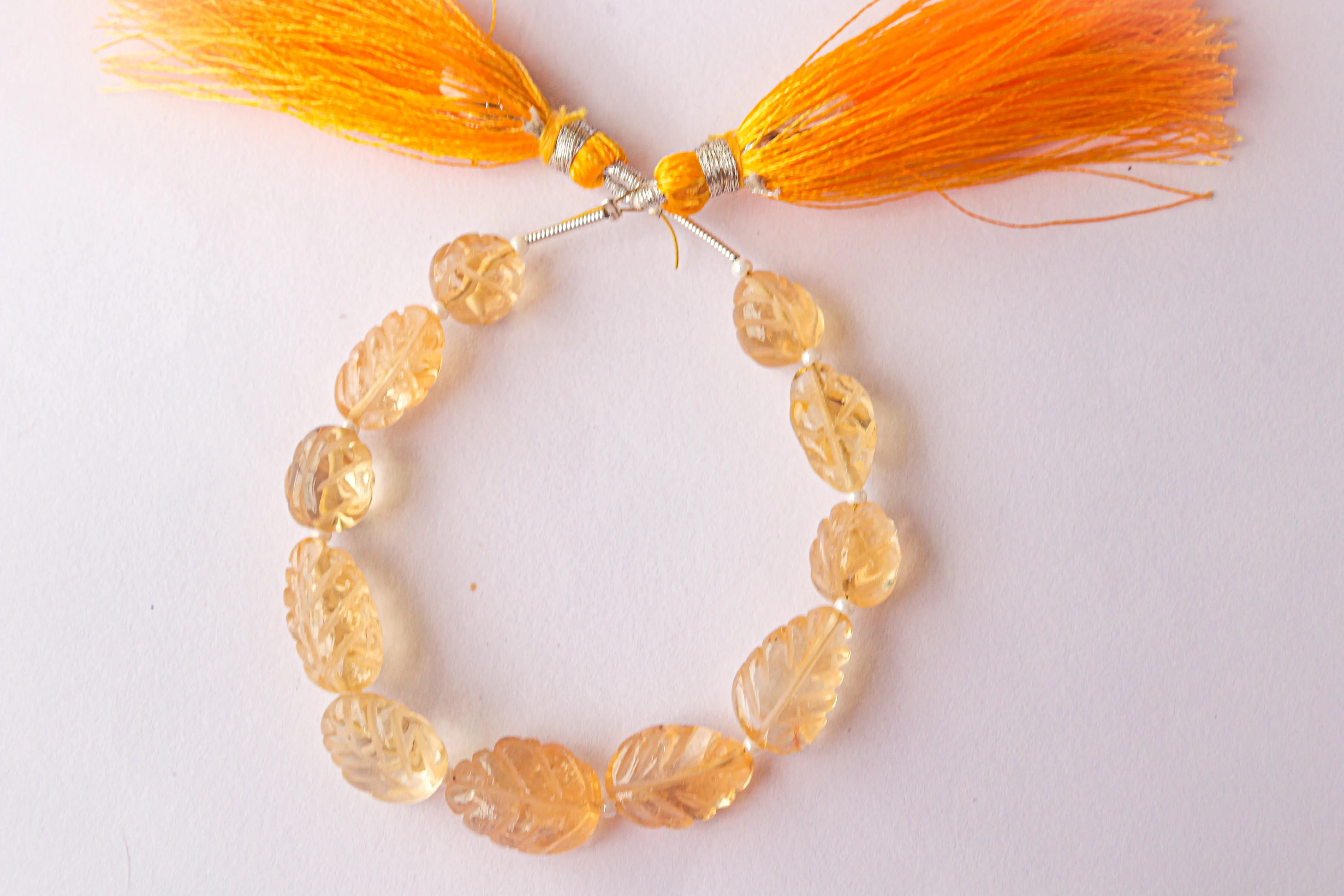 Citrine Gemstone Carving Tumble Beads