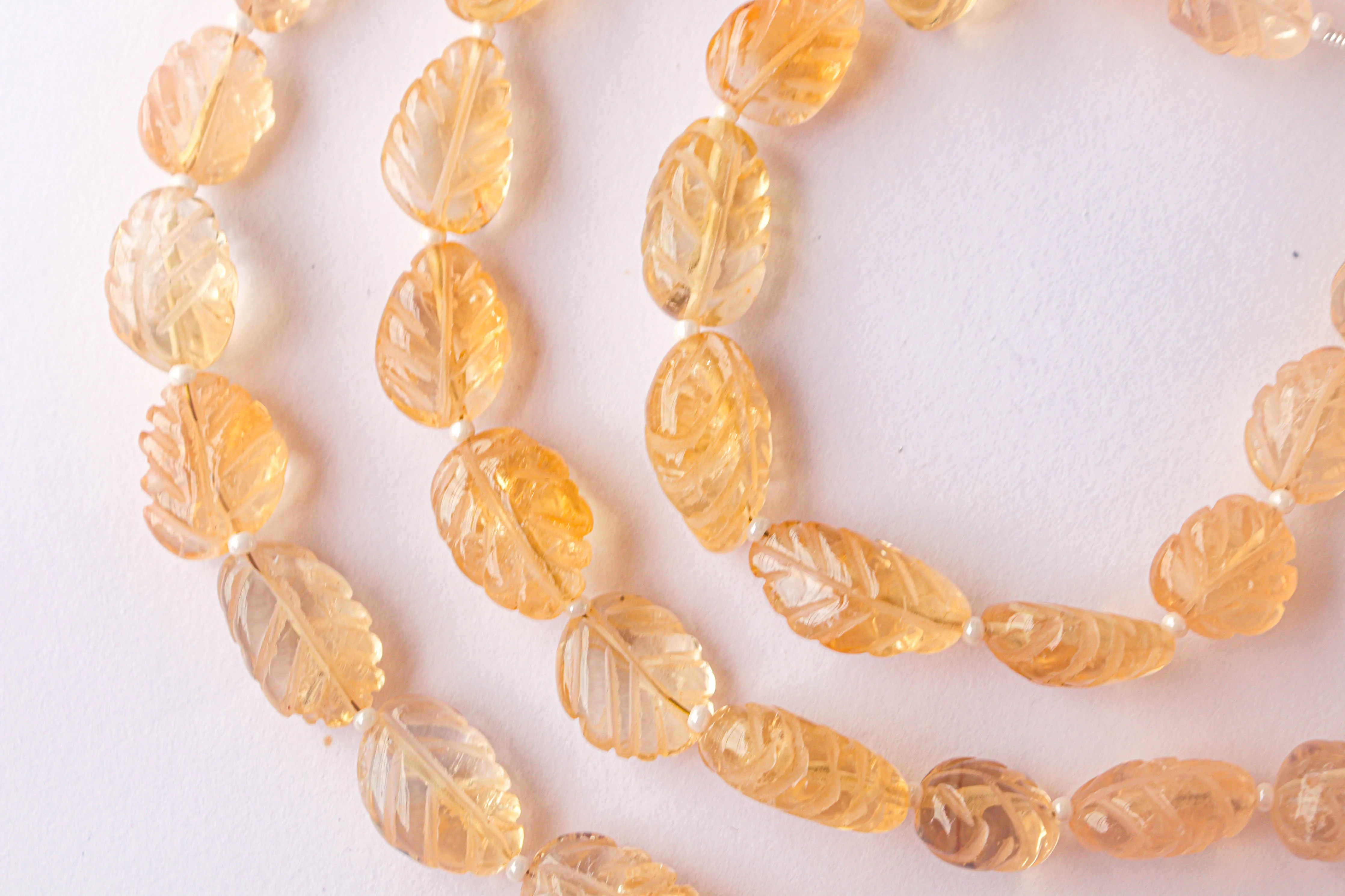 Citrine Gemstone Carving Tumble Beads