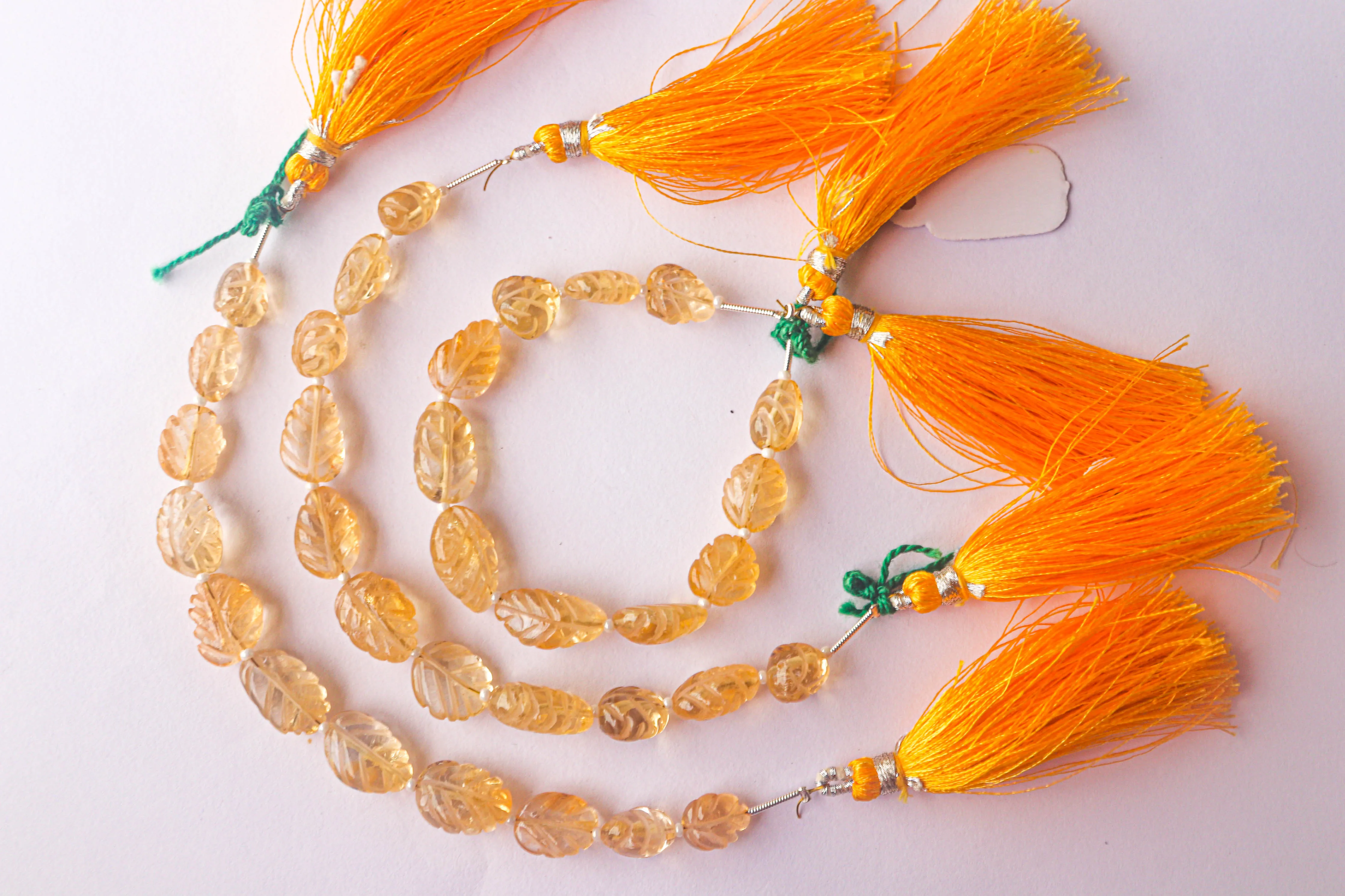Citrine Gemstone Carving Tumble Beads