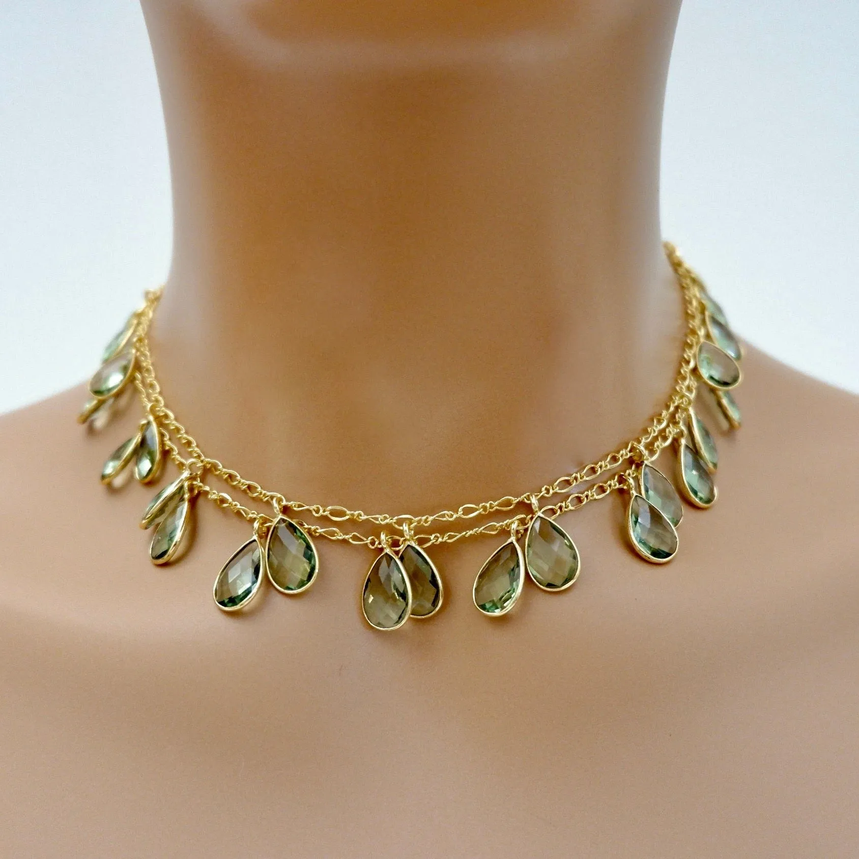 citrine sweet drops necklace