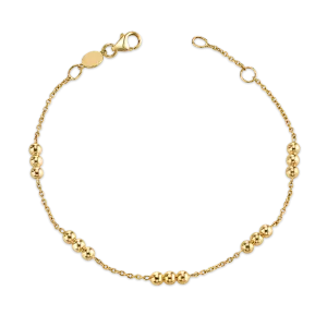 Dainty Triple Gold Bead Bracelet