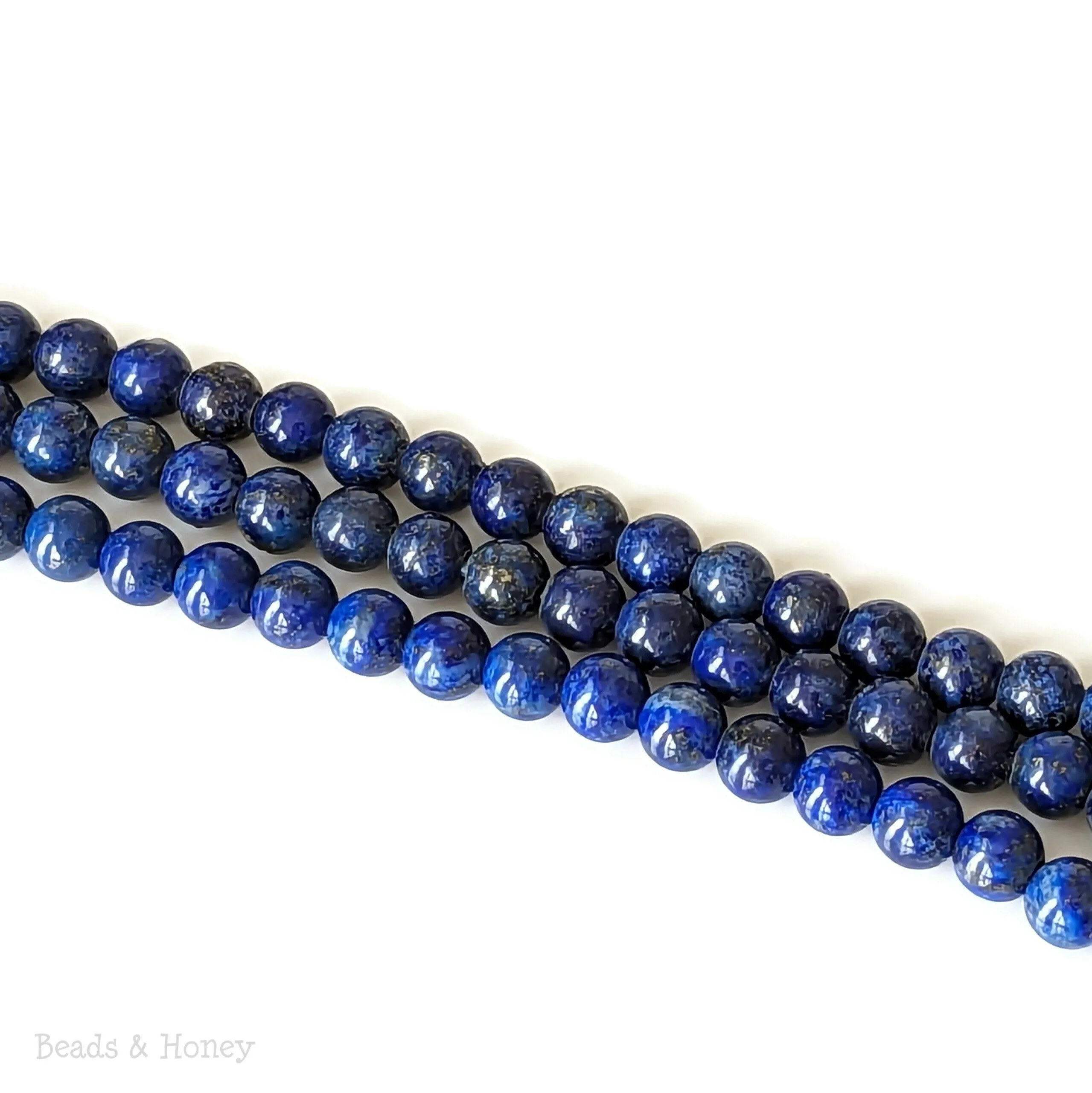 Dakota Stones Lapis Large Hole Bead Round 8mm (8-Inch Strand)