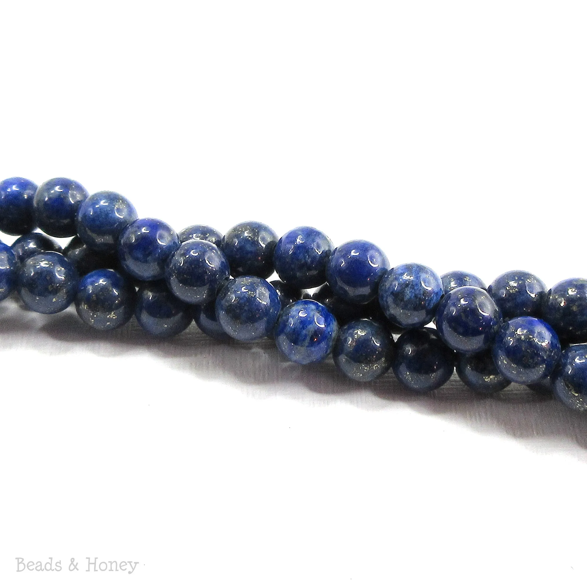 Dakota Stones Lapis Large Hole Bead Round 8mm (8-Inch Strand)