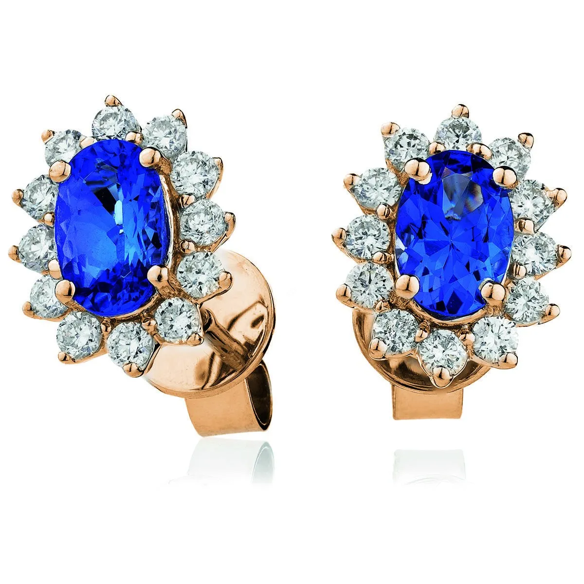 Diamond & Blue Sapphire Earring Set 1.60ct - 2.55ct