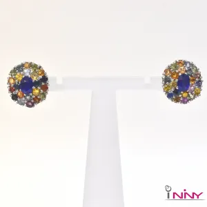 Dish of All Fancy Sapphire Stud Earrings