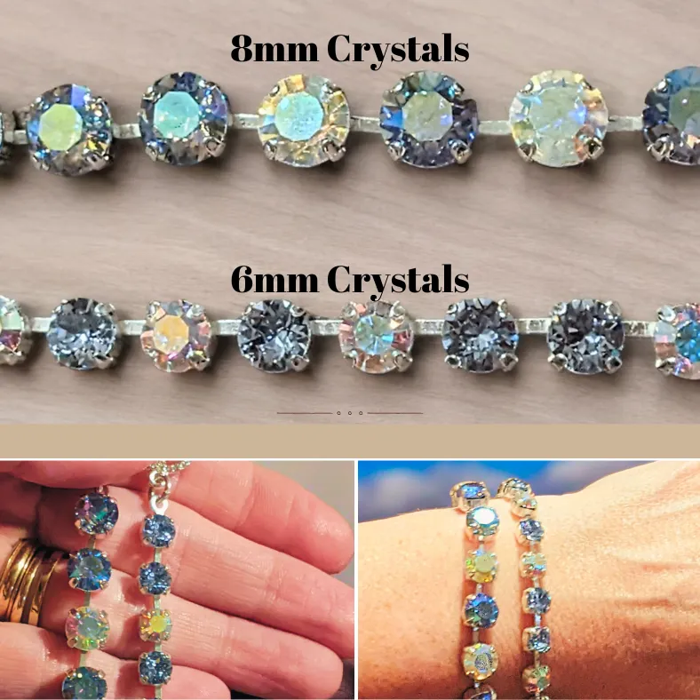 Dolphin Trio Faceted Crystal Bracelet