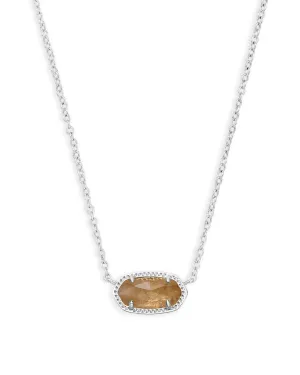 Elisa Silver Plated Necklace in Orange Citrine Quartz by Kendra Scott