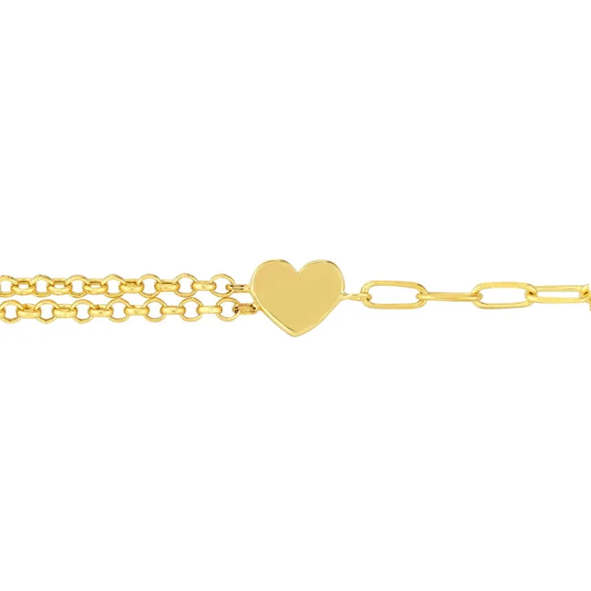 Floating Heart Bracelet