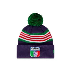 Fremantle Dockers Heritage Stripe Beanie with Pom